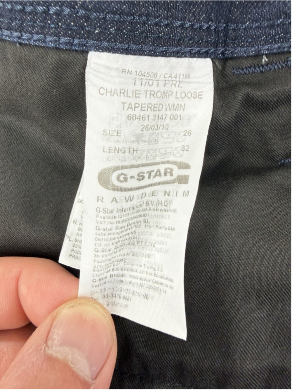 G-Star 3301 Pre Charlie Tromp Loose Tapered Jeans Women's Sz 27 W X 23 L Rare - Picture 4 of 16